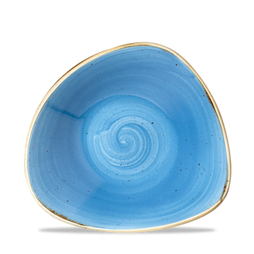 Cornflower Blue Triangle Bowl 23.5cm